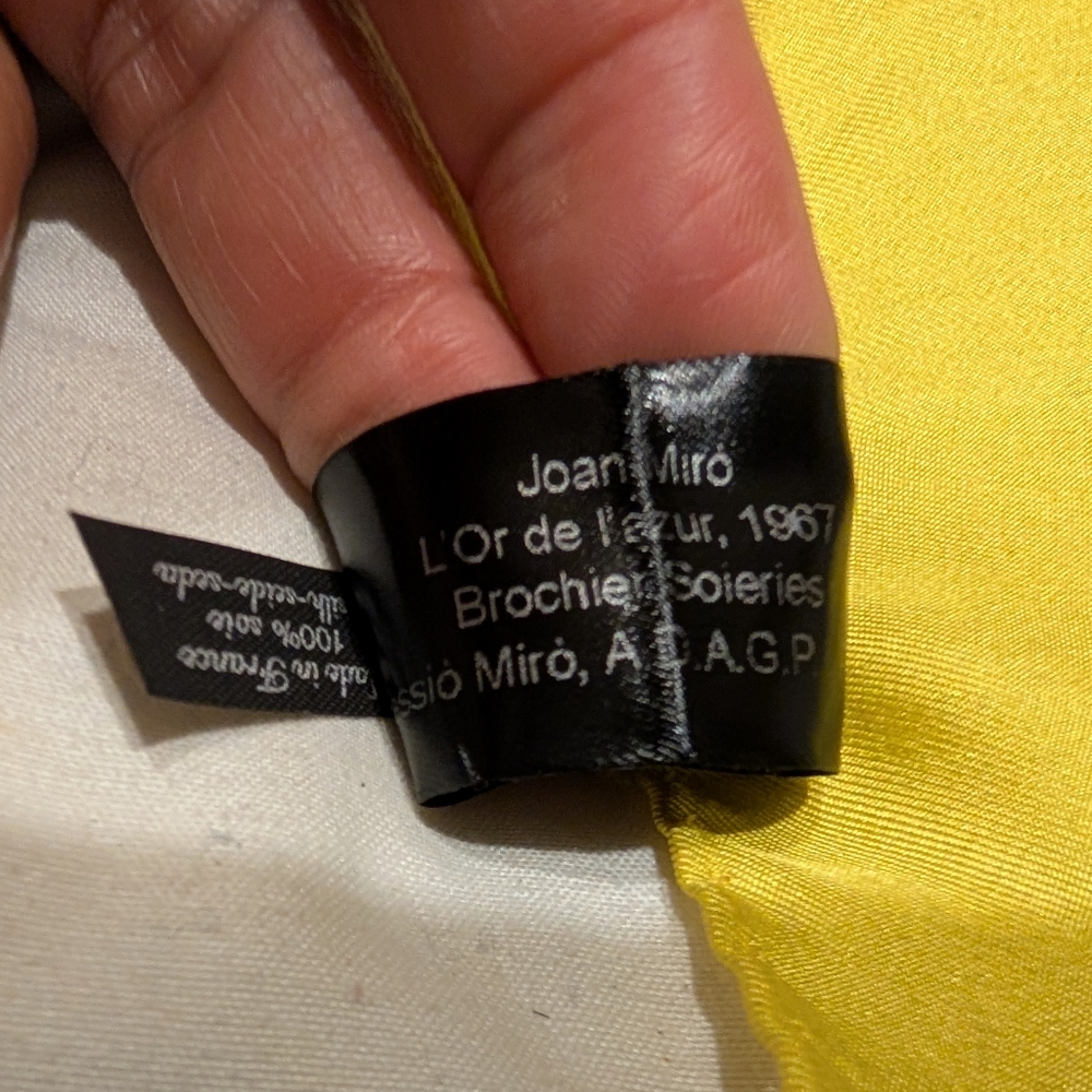 Joan Miro Silk Square Scarf 1967 - Picture 6 of 12